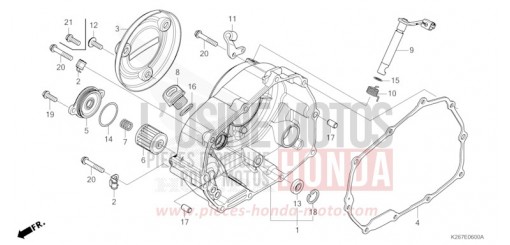 RIGHT CRANKCASE COVER MSX125AN de 2022